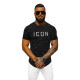 Vīriešu melns Icon T-krekls O/P1289Z - T-krekls Vīriešu melns Icon T-krekls O/P1289Z