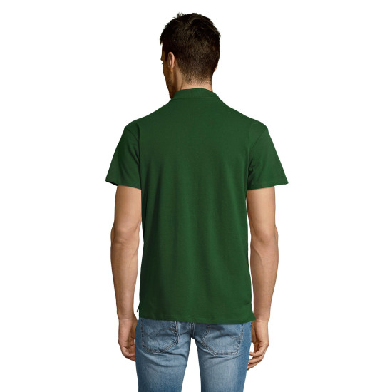 Męska ciemnozielona koszulka polo Summer PK11342 - Koszulka Męska ciemnozielona koszulka polo Summer PK11342