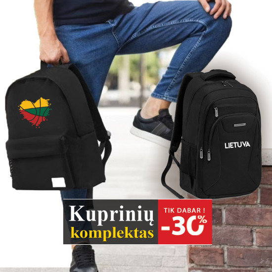 2 mugursomu komplekts Lietuva ZG772/774 - Aksesuāri vīriešiem 2 mugursomu komplekts Lietuva ZG772/774