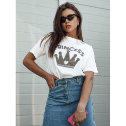Sieviešu balts Princess T-krekls Sieviešu balts Princess T-krekls