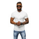 Vīriešu balts t-krekls Skull NB/MT3103 - T-krekls Vīriešu balts t-krekls Skull NB/MT3103