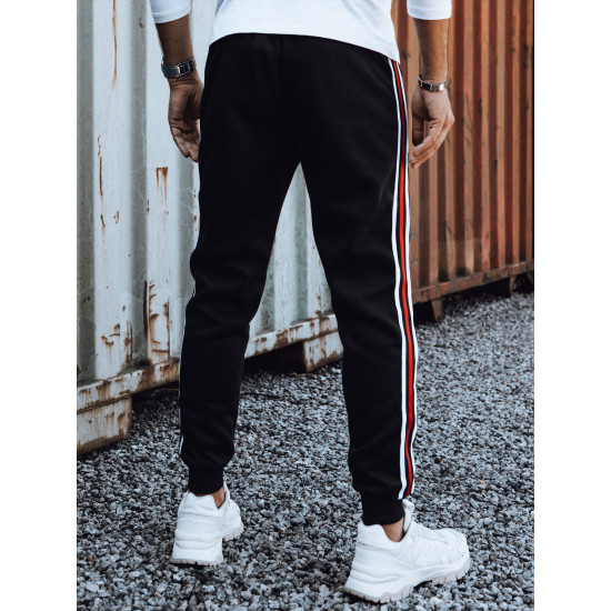 Męskie czarne spodnie casual Adam UX4424 - Spodnie Męskie czarne spodnie casual Adam UX4424