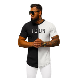 Vīriešu melnbalts Icon T-krekls