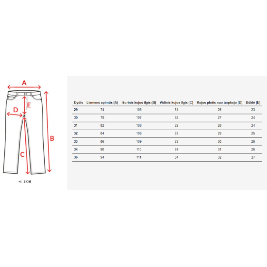 Vīriešu pelēki džinsi Vitol UX3818 - Bikses Vīriešu pelēki džinsi Vitol UX3818