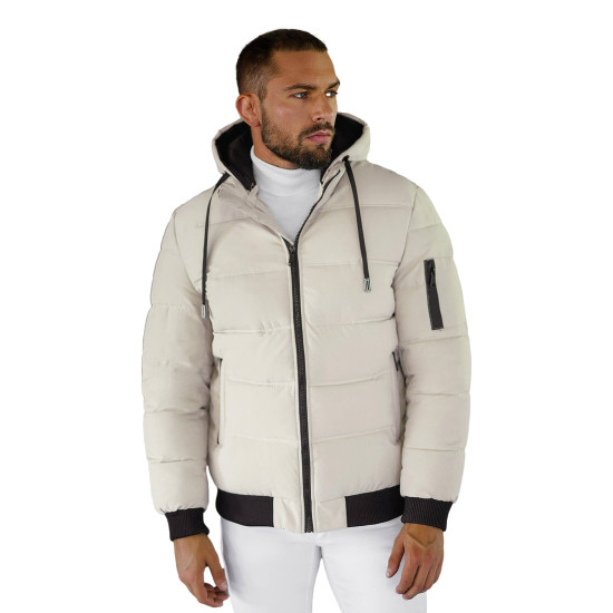 Brūna vīriešu ziemas jaka Rock JS/31M5003/280 - Vīriešiem Brūna vīriešu ziemas jaka Rock JS/31M5003/280