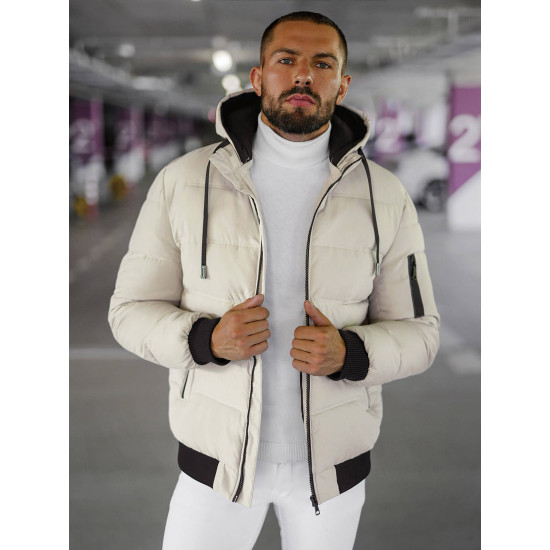 Brūna vīriešu ziemas jaka Rock JS/31M5003/280 - Vīriešiem Brūna vīriešu ziemas jaka Rock JS/31M5003/280