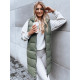 Garā zaļā veste ar kapuci Far TY3833 - Sievietēm Garā zaļā veste ar kapuci Far TY3833