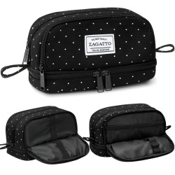 Melns penālis ar baltiem punktiņiem