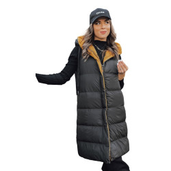 Neki gara melna veste ar brūnu iekšpusi