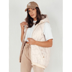 Sieviešu balta jaka ar kapuci Kolin