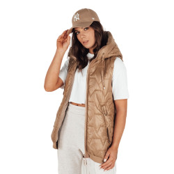 Sieviešu brūna jaka ar kapuci Kolin