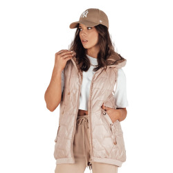 Sieviešu brūna veste ar kapuci Kolin