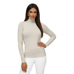 Sieviešu brūns džemperis ar augstu apkakli Stelin Sieviešu brūns džemperis ar augstu apkakli Stelin