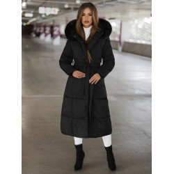 Sieviešu melns mētelis Emi Sieviešu melns mētelis Emi