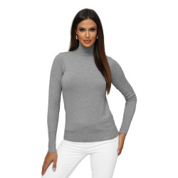 Sieviešu pelēks džemperis ar augstu apkakli Stelin Sieviešu pelēks džemperis ar augstu apkakli Stelin