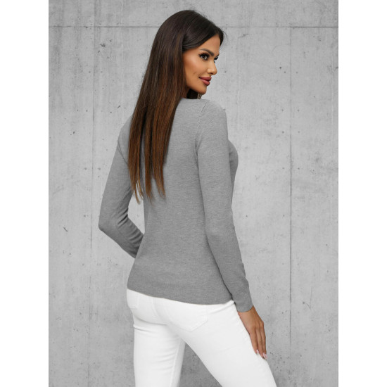Damski szary sweter Stel JS/8005/3 - Dla kobiet Damski szary sweter Stel JS/8005/3