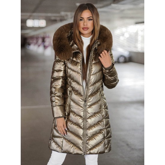Sieviešu ziemas jaka Marisa zelta krāsā JS/16M9100/403Z - Rīcība Sieviešu ziemas jaka Marisa zelta krāsā JS/16M9100/403Z