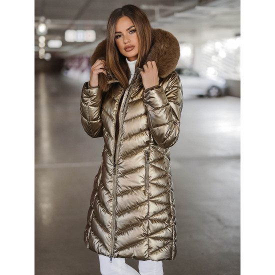 Sieviešu ziemas jaka Marisa zelta krāsā JS/16M9100/403Z - Rīcība Sieviešu ziemas jaka Marisa zelta krāsā JS/16M9100/403Z