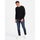 Czarny sweter męski Finn V8 OM-SWSW-0103 - Dla mężczyzn Czarny sweter męski Finn V8 OM-SWSW-0103