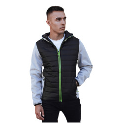 Vīriešu pelēka jaka ar zaļām detaļām Lucas