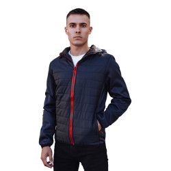 Vīriešu tumši zila jaka ar sarkanu detaļu Lucas