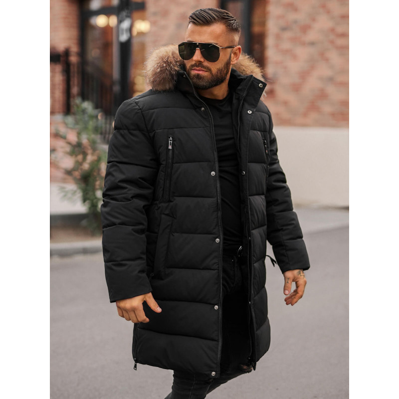 Vīriešu melna ziemas jaka Fred JS/25M9803/392