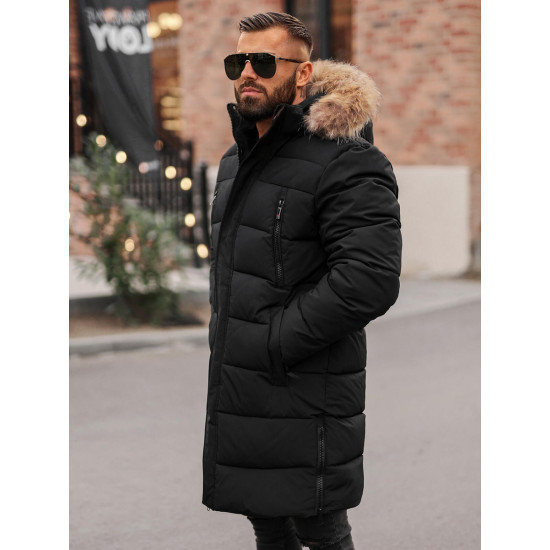 Vīriešu melna ziemas jaka Fred JS/25M9803/392