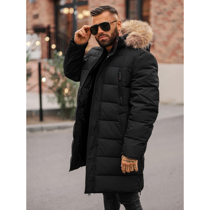 Vīriešu melna ziemas jaka Fred JS/25M9803/392