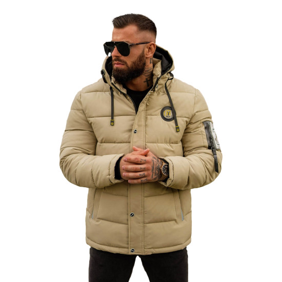 Men's brown winter jacket Lorenco JS/57M7503/62Z - Men's Jackets and Coats Men's brown winter jacket Lorenco JS/57M7503/62Z