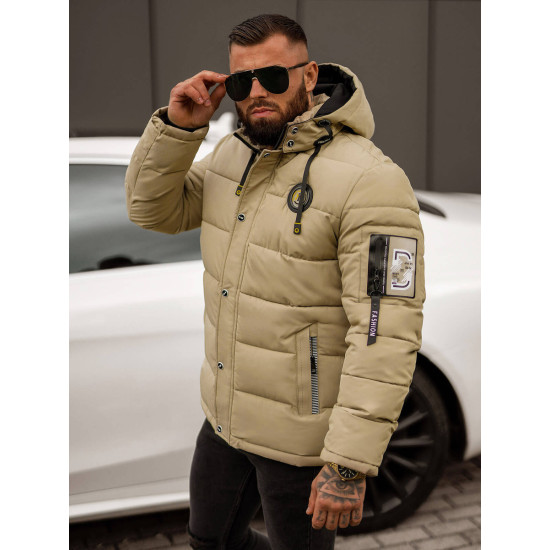 Men's brown winter jacket Lorenco JS/57M7503/62Z - Men's Jackets and Coats Men's brown winter jacket Lorenco JS/57M7503/62Z