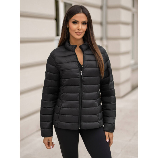 Melna stepēta jaka Sofia JS/11Z8170 - Sievietēm Melna stepēta jaka Sofia JS/11Z8170