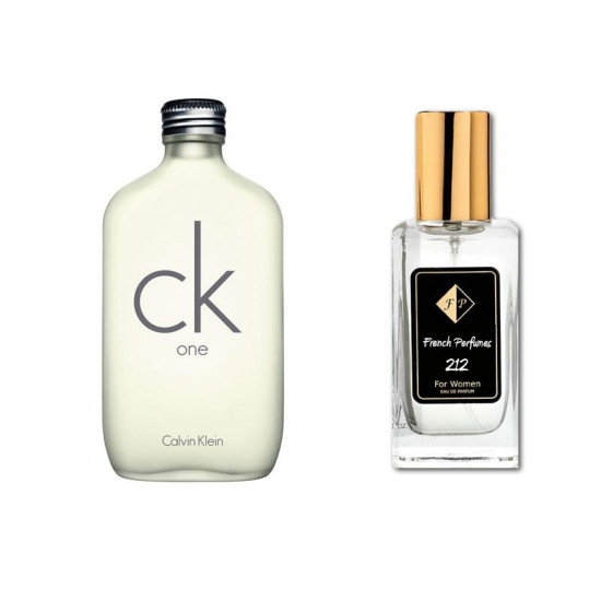 No212 smaržas, ko iedvesmojis Calvin Klein - C.K. One 33 ml EDP (UNISEX) FP212-33 - Franču smaržas No212 smaržas, ko iedvesmojis Calvin Klein - C.K. One 33 ml EDP (UNISEX) FP212-33 French Perfumes