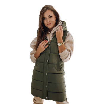 Haki veste ar kapuci Noelin