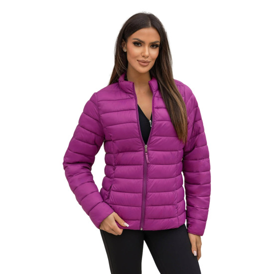 Dark pink quilted jacket Sofia JS/11Z8170 - For women Dark pink quilted jacket Sofia JS/11Z8170