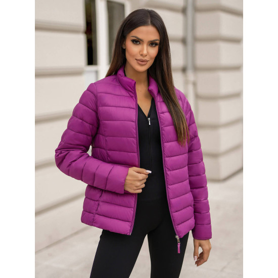 Dark pink quilted jacket Sofia JS/11Z8170 - For women Dark pink quilted jacket Sofia JS/11Z8170