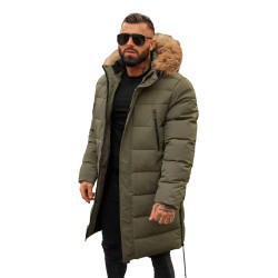 Vīriešu haki krāsas ziemas jaka Fred Vīriešu haki krāsas ziemas jaka Fred