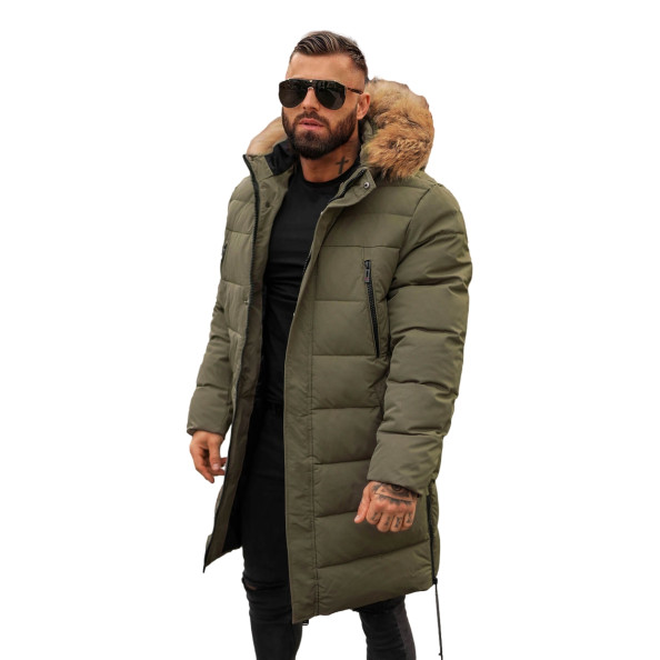 Vīriešu haki krāsas ziemas jaka Fred JS/25M9803/136