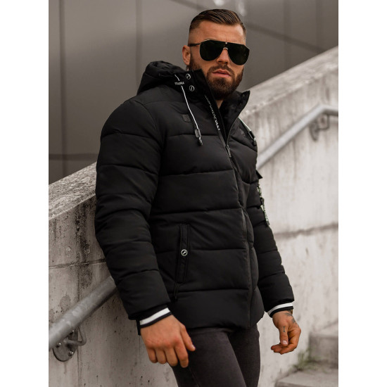 Vīriešu melna ziemas jaka Arte Ziemas jakas