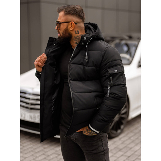 Vīriešu melna ziemas jaka Arte Ziemas jakas