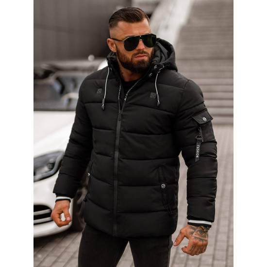 Vīriešu melna ziemas jaka Arte Ziemas jakas