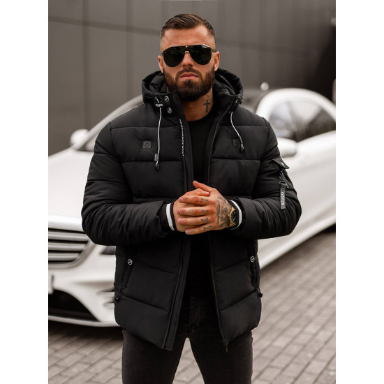 Vīriešu melna ziemas jaka Arte Ziemas jakas