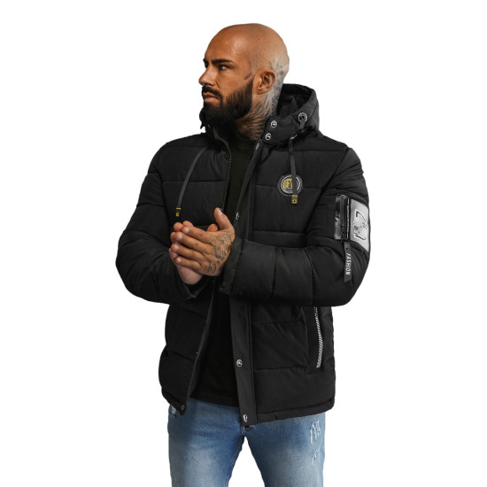 Vīriešu melna ziemas jaka Lorenzo JS/57M7503/392 - Vīriešu jakas un mēteļi Vīriešu melna ziemas jaka Lorenzo JS/57M7503/392