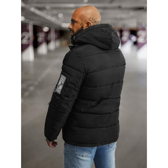 Vīriešu melna ziemas jaka Lorenzo JS/57M7503/392 - Vīriešu jakas un mēteļi Vīriešu melna ziemas jaka Lorenzo JS/57M7503/392