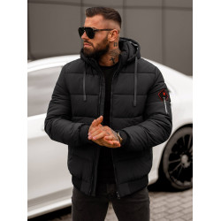 Vīriešu melna ziemas jaka Martim Vīriešu melna ziemas jaka Martim