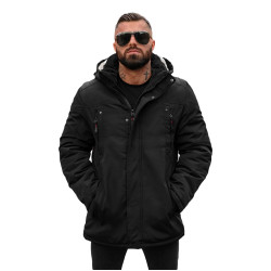 Vīriešu melna ziemas jaka Mason Vīriešu melna ziemas jaka Mason