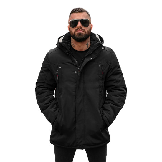 Vīriešu melna ziemas jaka Mason JS/5M3223/392 - Vīriešu jakas un mēteļi Vīriešu melna ziemas jaka Mason JS/5M3223/392