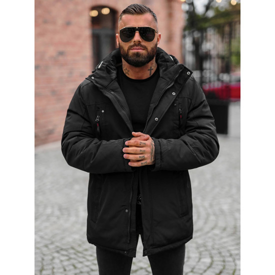 Vīriešu melna ziemas jaka Mason JS/5M3223/392 - Vīriešu jakas un mēteļi Vīriešu melna ziemas jaka Mason JS/5M3223/392
