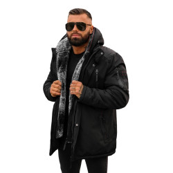 Vīriešu melna ziemas jaka Max Vīriešu melna ziemas jaka Max