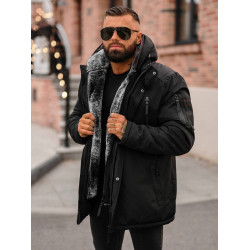 Vīriešu melna ziemas jaka Max Vīriešu melna ziemas jaka Max