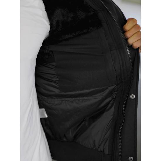 Vīriešu melna ziemas jaka Vitor O/M798Z